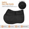 Harrison Howard Square Quilt Adjustable All Purpose Saddle Pad with Foam Inserts and 4 Pockets Horse Riding Pad for Added Cushioning and Comfort