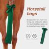 Harrison Howard Stretchy Tail Bag Breathable Horse Tail Guard Slip on Design Protect Horse Tail 2 Strand Closure Straps Keep Tail Clean & Protected 22″ L Length Makes Grooming Easy-Chic Blue(Deep Green)