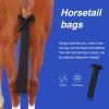 Harrison Howard Stretchy Tail Bag Breathable Horse Tail Guard Slip on Design Protect Horse Tail 2 Strand Closure Straps Keep Tail Clean & Protected 22″ L Length Makes Grooming Easy-Chic Blue(Classic Black)