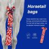 Harrison Howard Stretchy Tail Bag Breathable Horse Tail Guard Slip on Design Protect Horse Tail 2 Strand Closure Straps Keep Tail Clean & Protected 22″ L Length Makes Grooming Easy-Chic Blue(Flag Grid)