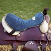 Harrison Howard Trail Seat Saver Western Tack Saddle Ride-on Pad with Cushion Bottom Helps Distribute Back Pressure(Blue)