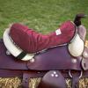 Harrison Howard Trail Seat Saver Western Tack Saddle Ride-on Pad with Cushion Bottom Helps Distribute Back Pressure(Burgundy)