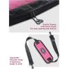 Harrison Howard Western Saddle Pad Carrier Holds Multi-Pads with Vented Sides English or Western Tack Bag in Black(Pink)