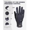 Harrison Howard Women Horse Riding Gloves Comfortable Grip for Gardening, Running Lightweight Equestrian Riding Gloves(black)