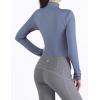Harrison Howard Women’s Equestrian Sweat Absorption Quick Drying Horse Riding Long Sleeve Shirt 1/4 Zip Base Layer(Blue)