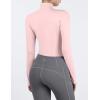 Harrison Howard Women’s Equestrian Sweat Absorption Quick Drying Horse Riding Long Sleeve Shirt 1/4 Zip Base Layer(Pink)