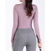 Harrison Howard Women’s Equestrian Sweat Absorption Quick Drying Horse Riding Long Sleeve Shirt 1/4 Zip Base Layer(Plum)