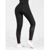 Harrison Howard Women’s Full Seat Riding Tights Active Silicon Grip with Mesh Horse Riding Pants for Women(Black)