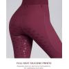 Harrison Howard Women’s Full Seat Riding Tights with Side Pockets Horse Riding Pants Equestrian Breeches(Burgundy)