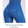 Harrison Howard Women’s Horse Riding Pants Double Pocket Silicone Full-Seat Breeches Equestrian Breeches(Peacock Blue)
