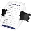 Harrison Howard 1PC Equestrian Medical Update Armband Card Holster Arm Badge Holder with Black Adjustable Strap Black(1)
