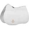 Harrison Howard All-Purpose Saddle Pad Suede Saddle Pad for Horses Use During Everyday Riding(White)