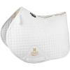Harrison Howard Close Contact Saddle Pad Non-Slip Suede Outer Perfect for Use with Jumping Saddles(White)