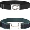 Harrison Howard Elastic Horse Riding Belt with Flat Buckle Stretchable for Horseback Riding Elastic Belt for Women(Combination 8)