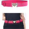Harrison Howard Elastic Horse Riding Belt with Flat Buckle Stretchable for Horseback Riding Elastic Belt for Women(Glamour Heart Magenta)