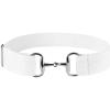 Harrison Howard Elastic Horsebit Belt Horse Riding Belt with Surcingle Buckle Stretchable Waist Belt for Horseback Riding(White)