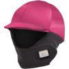 Harrison Howard Equestrian Helmet Cover with Fleece Neck Winter Riding Helmet Cover(Magenta/Black)