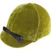 Harrison Howard Equestrian Riding Helmet Cover Sleek Velvet Luxe Hat(Olive Green)