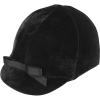 Harrison Howard Equestrian Riding Helmet Cover Sleek Velvet Luxe Hat(Piano Black)