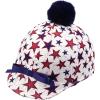 Harrison Howard Equestrian Riding Helmet Cover with Cute Bow Cover ONLY, Helmet NOT Included(Classic Stars)