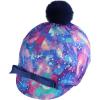 Harrison Howard Equestrian Riding Helmet Cover with Cute Bow Cover ONLY, Helmet NOT Included(Iridescent Paint)