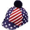 Harrison Howard Equestrian Riding Helmet Cover with Cute Bow Cover ONLY, Helmet NOT Included(US Flag)