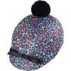 Harrison Howard Equestrian Riding Helmet Cover with Cute Bow Cover ONLY, Helmet NOT Included(Vivid Leopard)