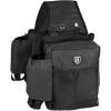 Harrison Howard Equestrian Western Saddle Bag Nylon Water Bottle/Gear Carrier Convenient Saddle Bag Black(Black)