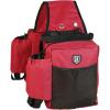 Harrison Howard Equestrian Western Saddle Bag Nylon Water Bottle/Gear Carrier Convenient Saddle Bag Black(Red)