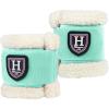 Harrison Howard Essential Premium Horse Pastern Wraps with Berber Fleece Lining Sold in Pairs Black(Mint)
