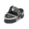 Harrison Howard Flexible Finish Horse Grooming Brush – Bendable, Comfortable Hold, Light Blue(Dark Charcoal)