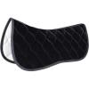Harrison Howard Half Pad for English Saddle, Soft Breathable Velvet Horse Saddle Pad Non-Slip Cushioning for Horseback(Black)