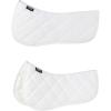 Harrison Howard Half Saddle Pad for Horses, Breathable Shock Absorbing English Saddle Pad for Jumping, Training & Eventing(White)