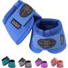 Harrison Howard Horse Bell Boots Overreach Bell Boots No-Turn Bell Boots for Horse-Durable Protective Hoof Boot(Blue)