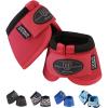 Harrison Howard Horse Bell Boots Overreach Bell Boots No-Turn Bell Boots for Horse-Durable Protective Hoof Boot(Red)