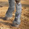 Harrison Howard Horse Fly Boots Perfect Contoured Fit Leg Guards Dense Mesh Boots with Ventilated Comfort Reliable Protection from Summer Elements Set of 2 Sky Blue Large(Original Grey)