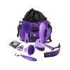 Harrison Howard Horse Grooming Brushes Kit 7 pieces with Organizer Tote Equine Care Series Horse Brush Sets Red(Purple)