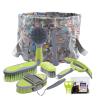 Harrison Howard Horse Grooming Kit 8-Piece Equine Care Series with Brush Bag