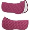Harrison Howard Horse Half Pad – Shock-Absorbing, Soft & Breathable English Saddle Pad for Horses(Burgundy)