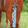 Harrison Howard Stretchy Tail Bag Breathable Horse Tail Guard Slip on Design Protect Horse Tail 2 Strand Closure Straps Keep Tail Clean & Protected 22″ L Length Makes Grooming Easy-Chic Blue(Nature Aztec)