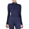 Harrison Howard Women’s Equestrian Sweat Absorption Quick Drying Horse Riding Long Sleeve Shirt 1/4 Zip Base Layer(Navy)