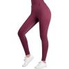Harrison Howard Women’s Full Seat Riding Tights with Side Pockets Horse Riding Pants Equestrian Breeches(Burgundy)