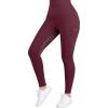 Harrison Howard Women’s Full Seat Silicon Grip Equestrian Breeches Horse Riding Tights High Waisted Leggings(Burgundy)