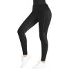 Women’s Riding Breeches Equestrian Riding Pants with Silicone Grip and Ventilated Mesh Fabric Active Riding Tights(New Black)
