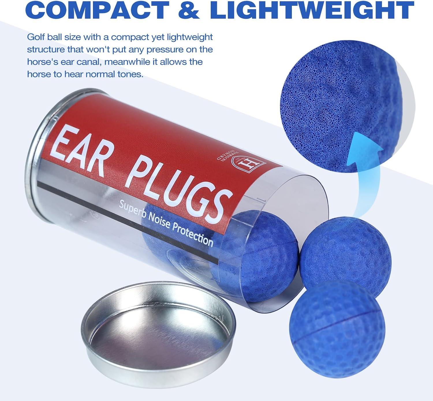 imageHarrison Howard EaseFit Equestrian Earplugs 3cm Horse Foam Ear Plugs Balls 2 PCSNavyNavy
