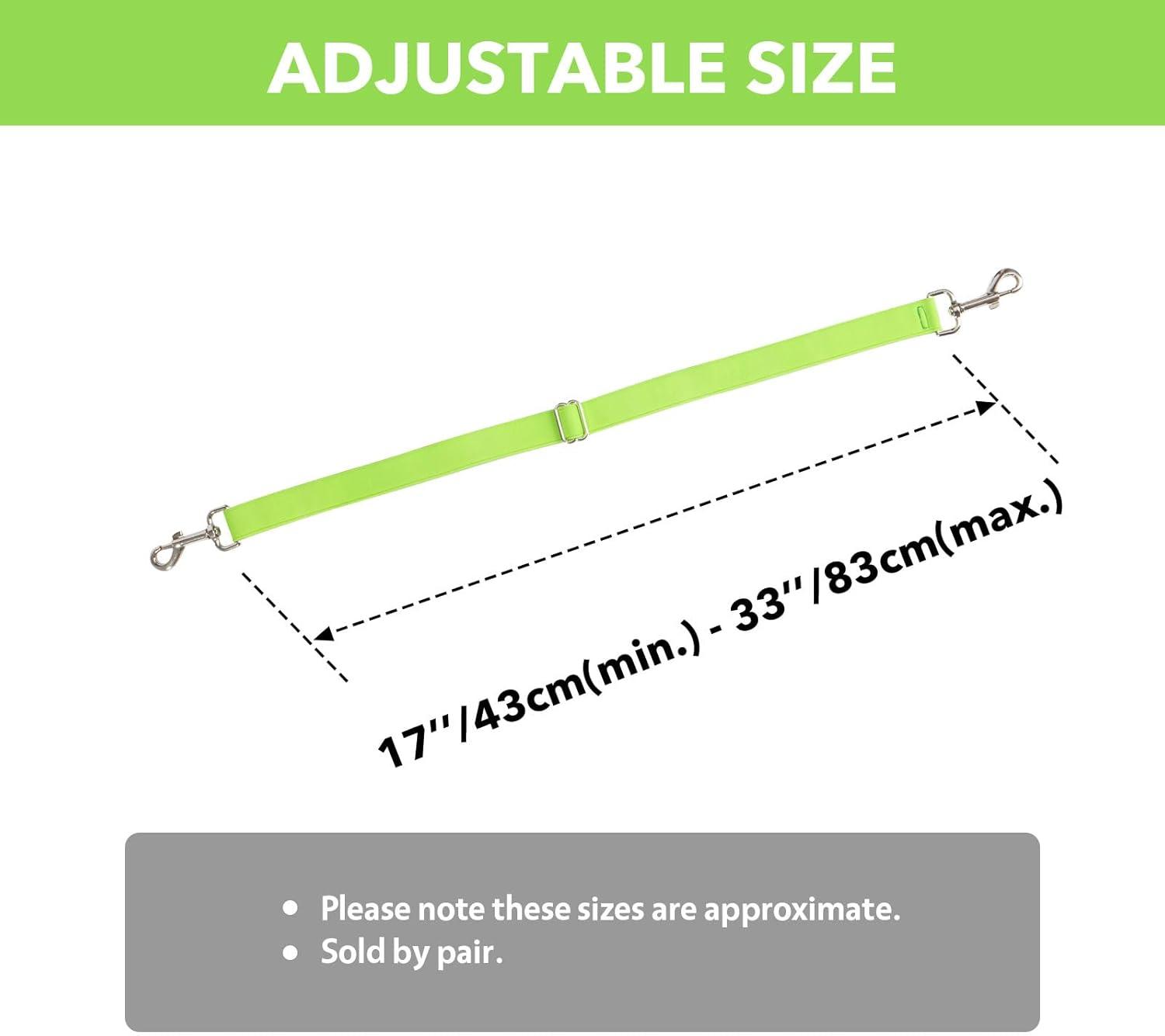 imageHarrison Howard HalfWay Elastic Horse Leg Straps Replacement Horse Blanket Sheet Leg Straps Adjustable Length wFlexibility Orange Full LargeFluorescent Yellow