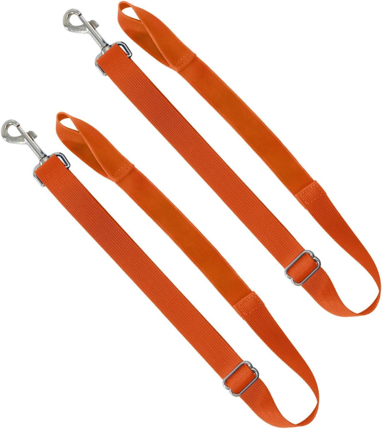 imageHarrison Howard HalfWay Elastic Horse Leg Straps Replacement Horse Blanket Sheet Leg Straps Adjustable Length wFlexibility Orange Full LargeOrange