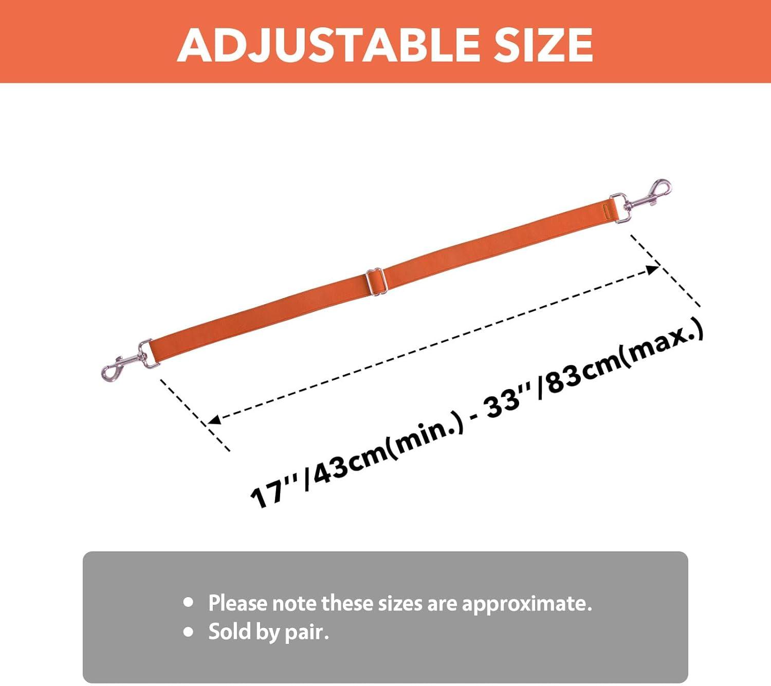 imageHarrison Howard HalfWay Elastic Horse Leg Straps Replacement Horse Blanket Sheet Leg Straps Adjustable Length wFlexibility Orange Full LargeOrange