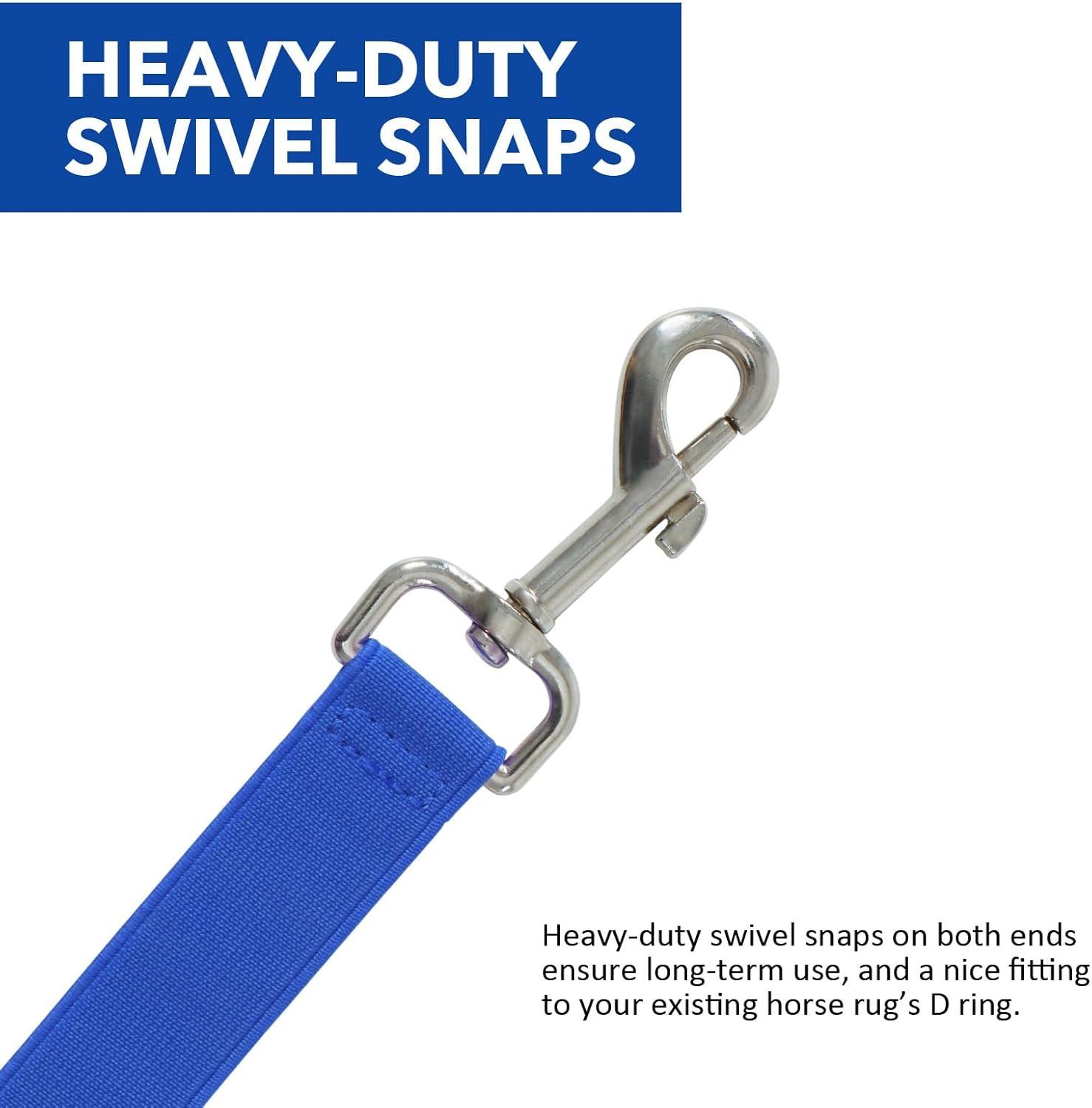 imageHarrison Howard HalfWay Elastic Horse Leg Straps Replacement Horse Blanket Sheet Leg Straps Adjustable Length wFlexibility Orange Full LargeRoyal Blue