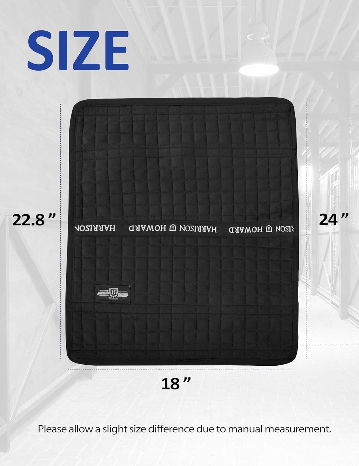 imageHarrison Howard Horse Saddle Rack Protective Cover Suede Cover for saddle Stands Compatible with All Saddle Stands Not Included NavyBlack